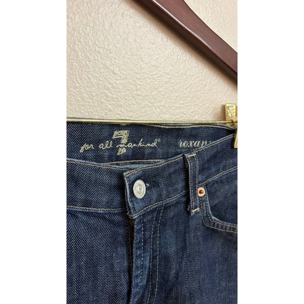 7 For All Mankind‎ Roxanne Jeans Size 25 Dark Wash Skinny Slim Mid Rise Denim